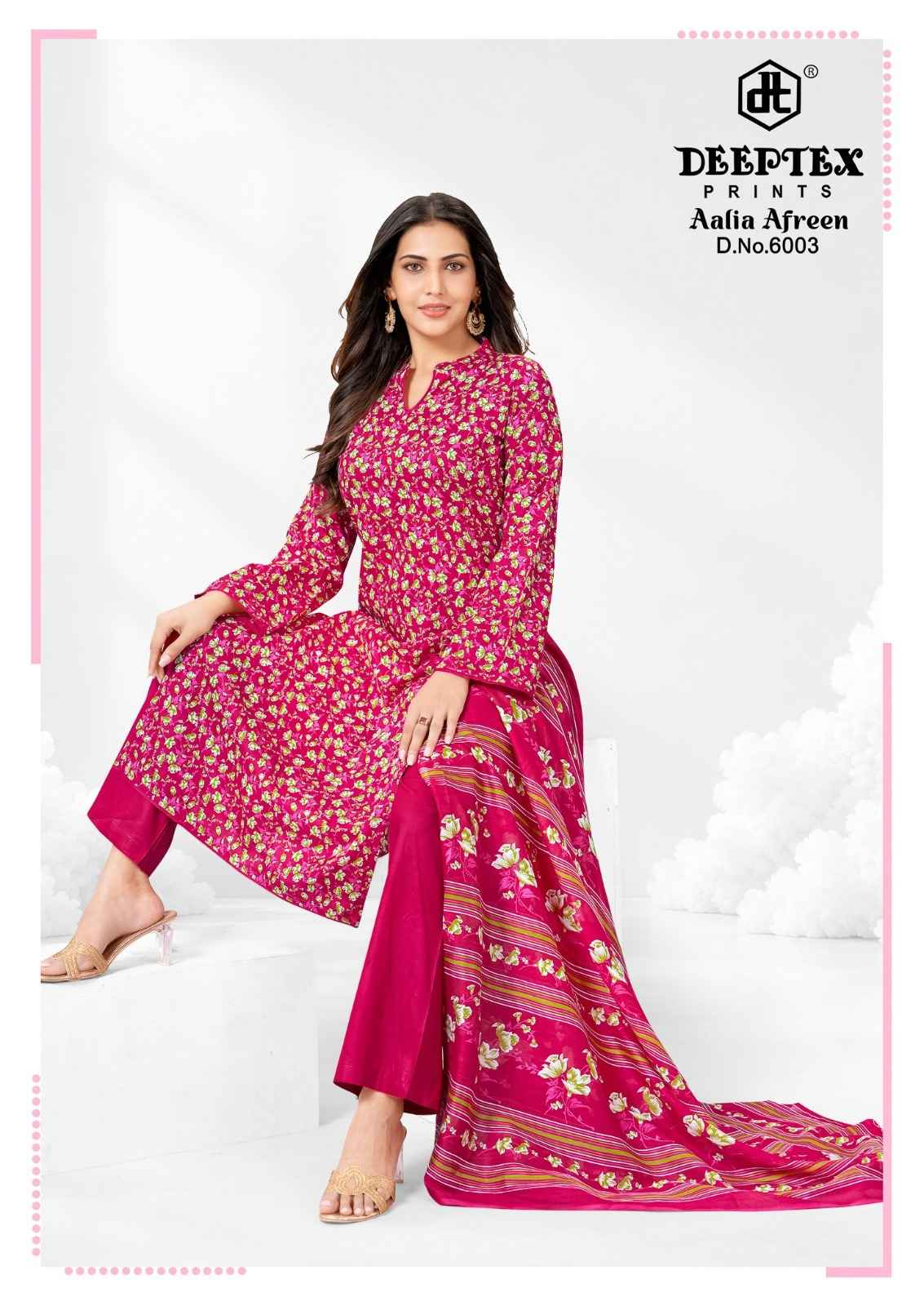 DEEPTEX AALIA AFREEN VOL-6 HEAVY COTTON PRINTED DRESS MATERIAL