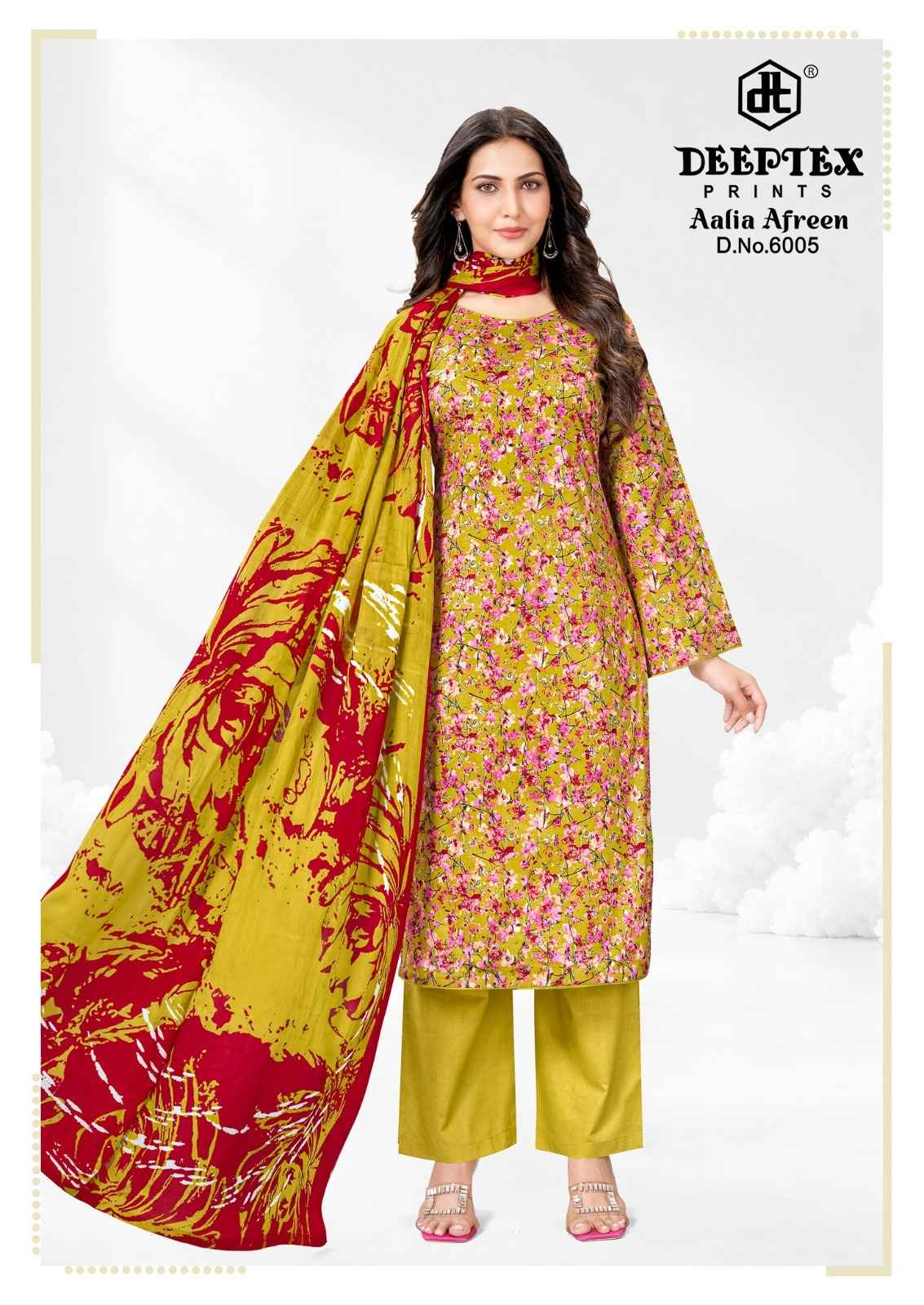DEEPTEX AALIA AFREEN VOL-6 HEAVY COTTON PRINTED DRESS MATERIAL