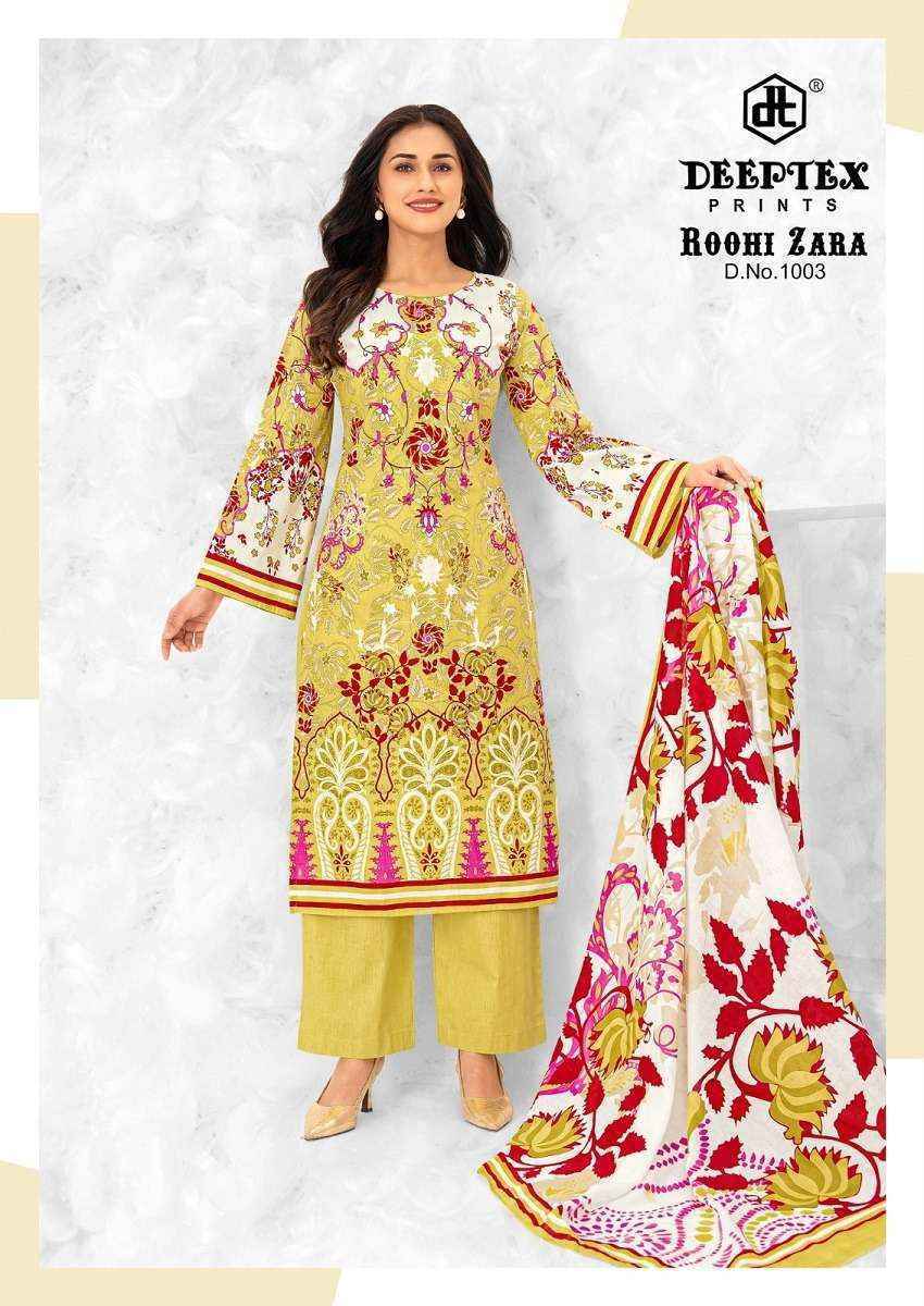 DEEPTEX ROOHI ZARA VOL-10 PURE POPLIN LAWN DRESS MATERIAL 