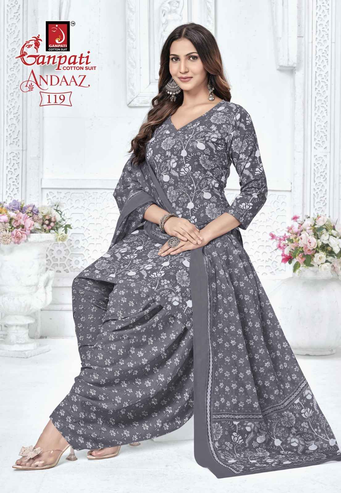 GANPATI ANDAAZ VOL-4 COTTON PRINTED PATIYALA DRESS MATERIAL
