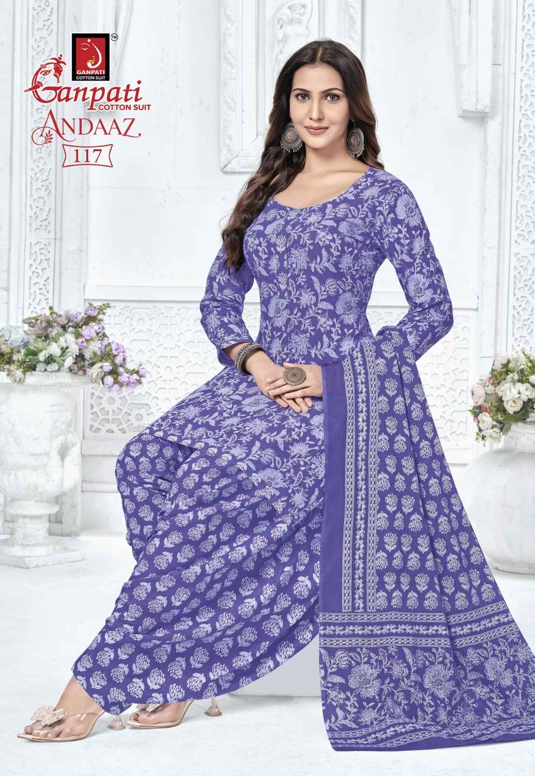 GANPATI ANDAAZ VOL-4 COTTON PRINTED PATIYALA DRESS MATERIAL
