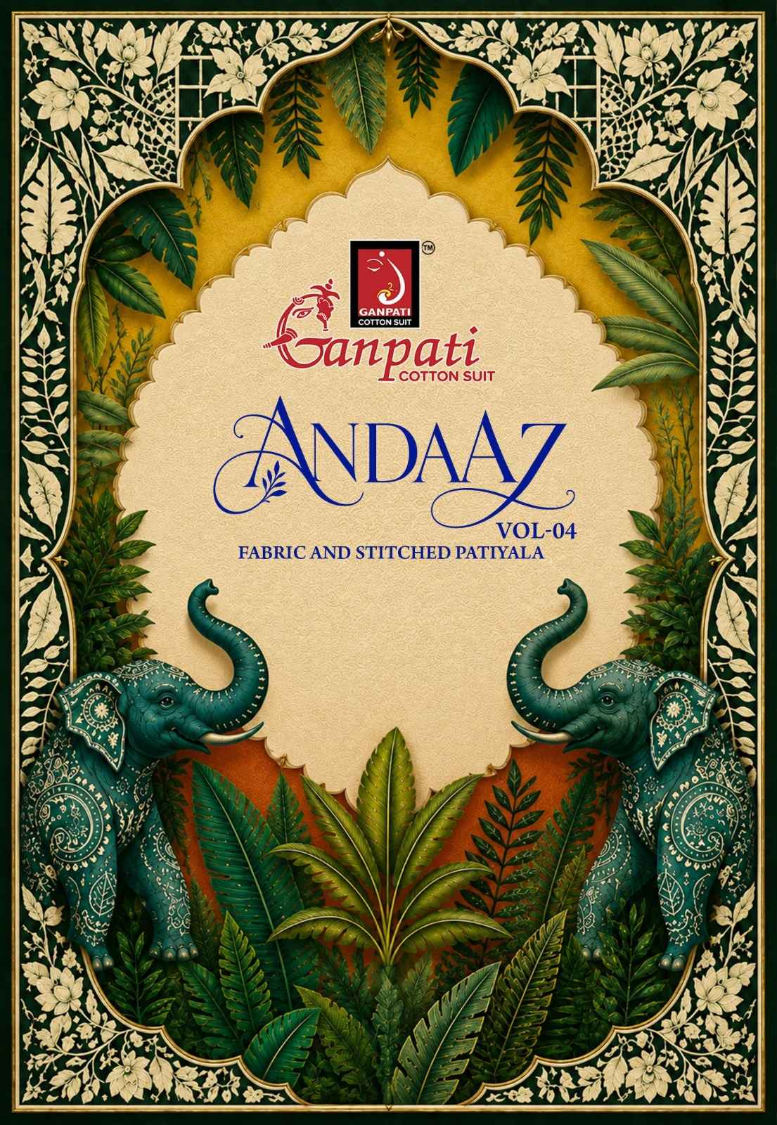 GANPATI ANDAAZ VOL-4 COTTON PRINTED PATIYALA DRESS MATERIAL