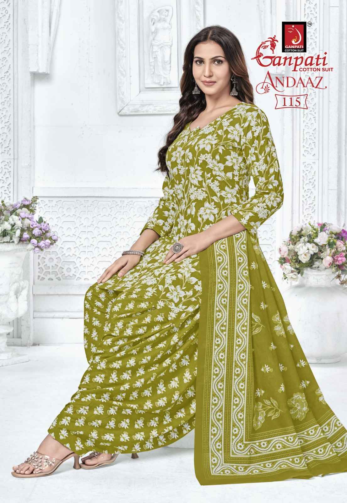 GANPATI ANDAAZ VOL-4 COTTON PRINTED PATIYALA DRESS MATERIAL