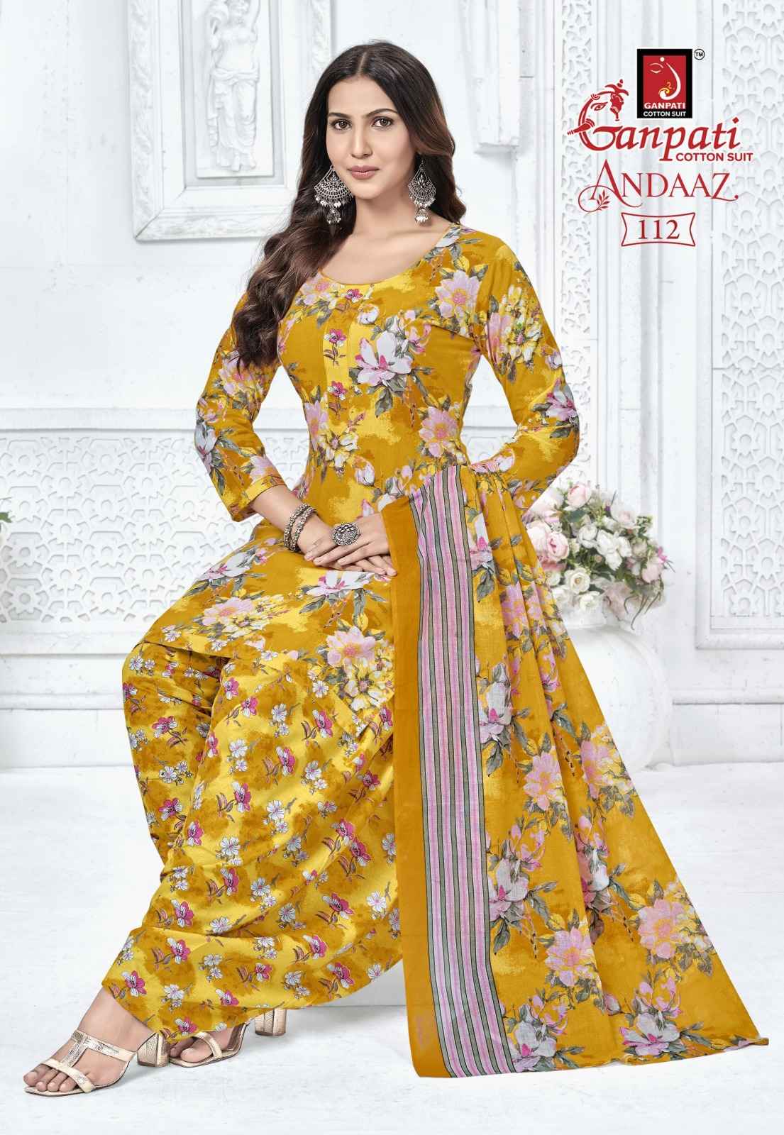 GANPATI ANDAAZ VOL-4 COTTON PRINTED PATIYALA DRESS MATERIAL