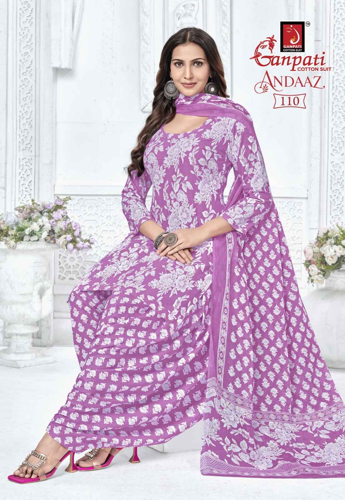 GANPATI ANDAAZ VOL-4 COTTON PRINTED PATIYALA DRESS MATERIAL