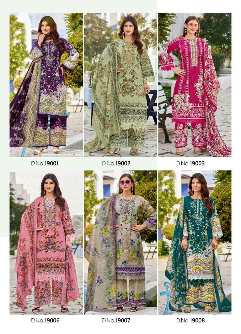 JASH BELLISHA VOL-19 PURE COTTON PAKISTANI PRINT DRESS MATERIAL