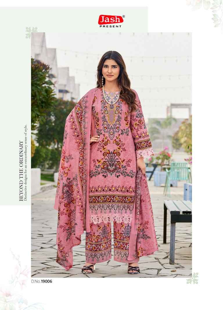JASH BELLISHA VOL-19 PURE COTTON PAKISTANI PRINT DRESS MATERIAL