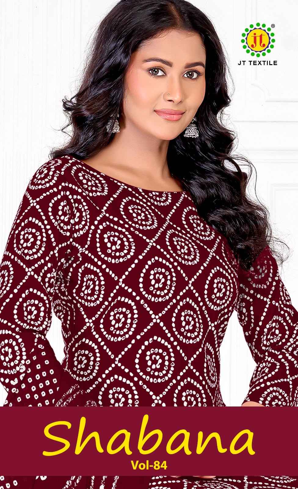 JT SHABANA VOL-84 COTTON BANDHANI PRINTED DRESS MATERIAL 