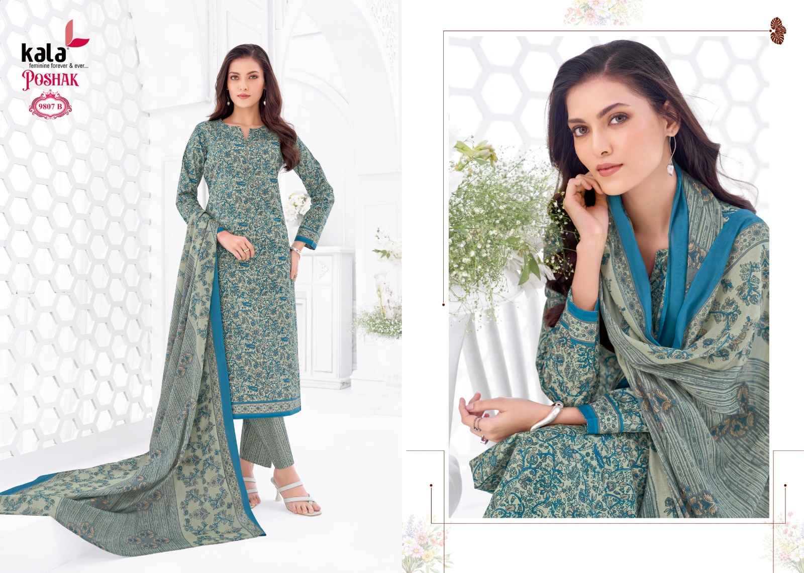 KALA POSHAK VOL-5 PURE COTTON PRINTED DRESS MATERIAL 