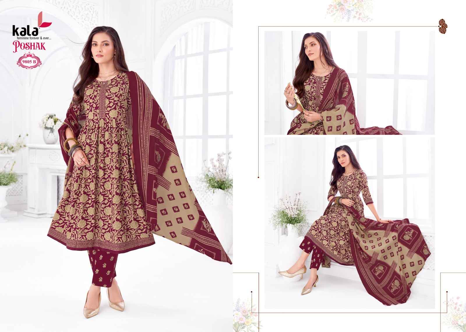 KALA POSHAK VOL-5 PURE COTTON PRINTED DRESS MATERIAL 