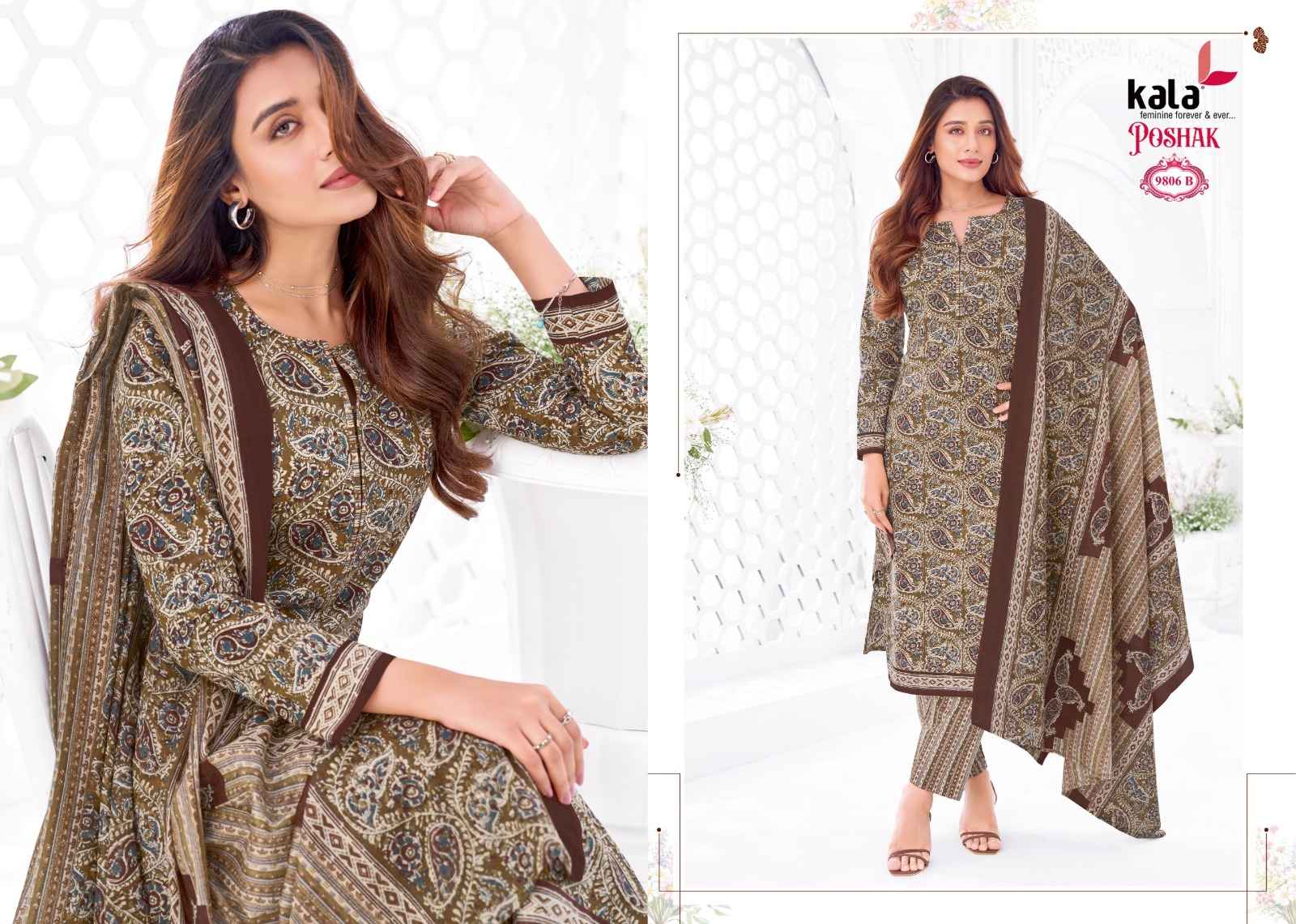 KALA POSHAK VOL-5 PURE COTTON PRINTED DRESS MATERIAL 