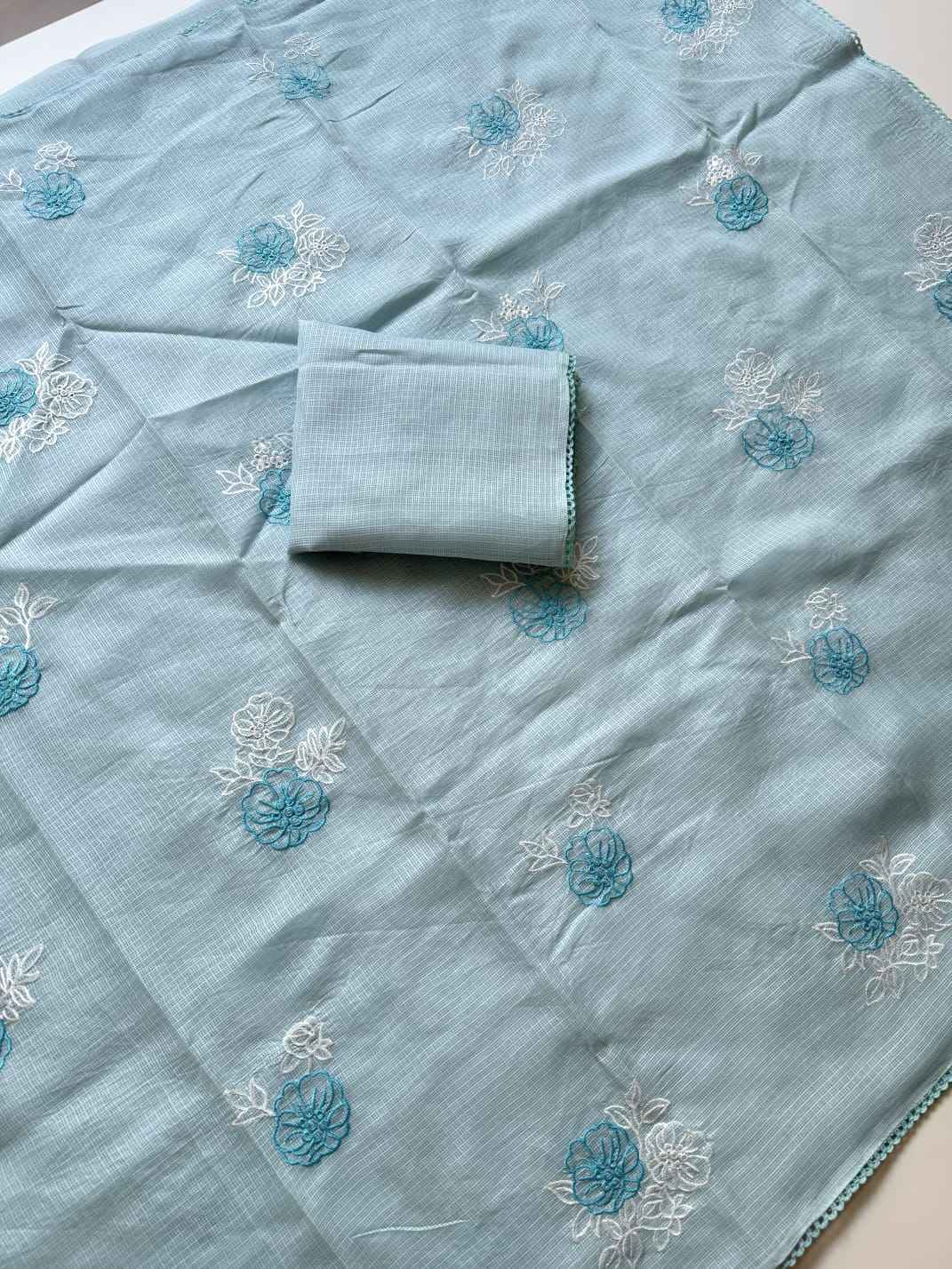 PREMIUM KOTA DORIYA SILK THREAD WORK SAREE 