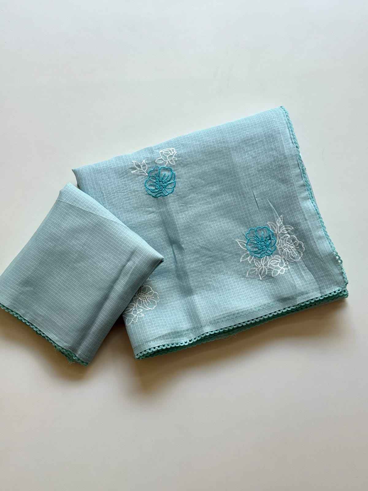 PREMIUM KOTA DORIYA SILK THREAD WORK SAREE 