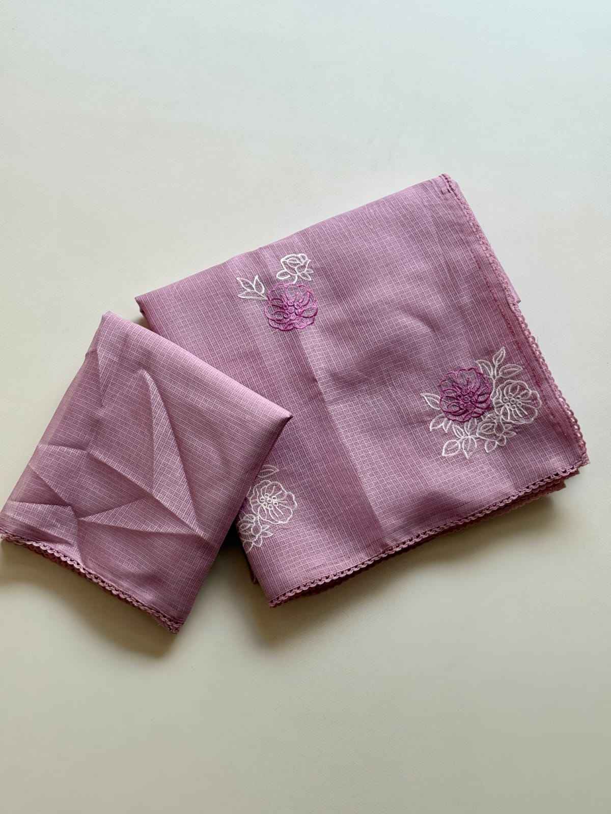 PREMIUM KOTA DORIYA SILK THREAD WORK SAREE 