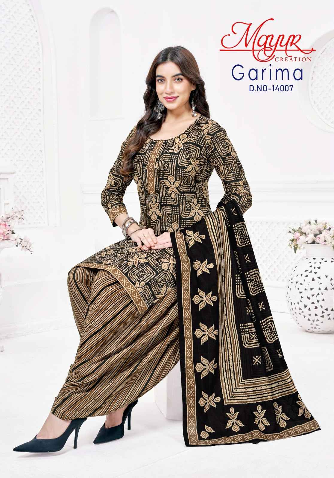 MAYUR GARIMA VOL-14 PURE COTTON PRINTED READYMADE PATIYALA SUIT 