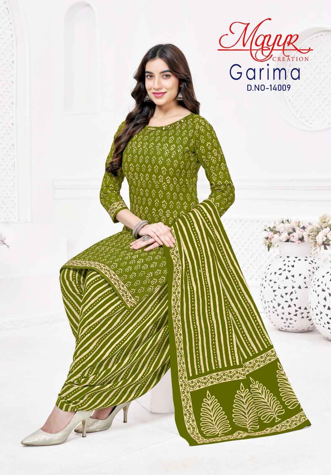 MAYUR GARIMA VOL-14 PURE COTTON PRINTED READYMADE PATIYALA SUIT 
