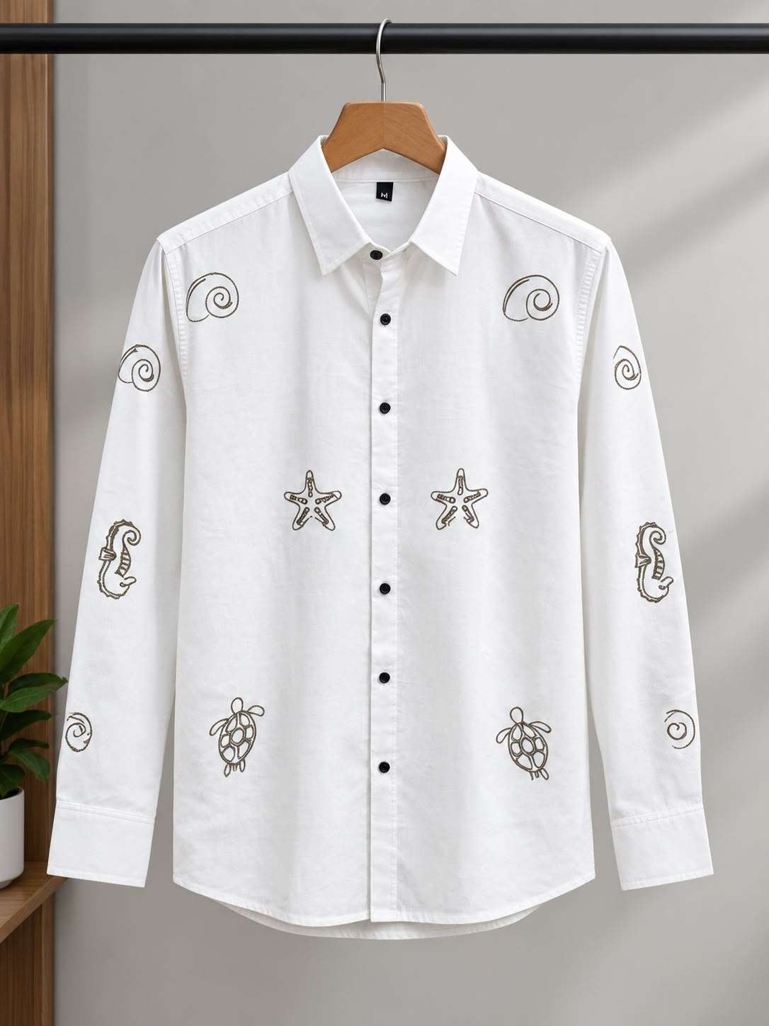 MENS EXCLUSIVE COTTON EMBRODARY WORK STYLISH SHIRT 