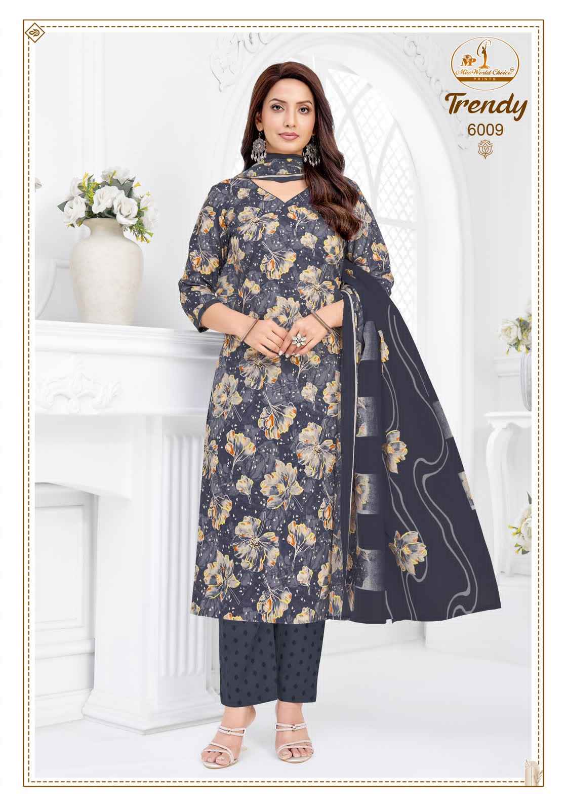 MISS WORLD TRENDY VOL-6 PURE COTTON PRINTED READYMADE SUIT