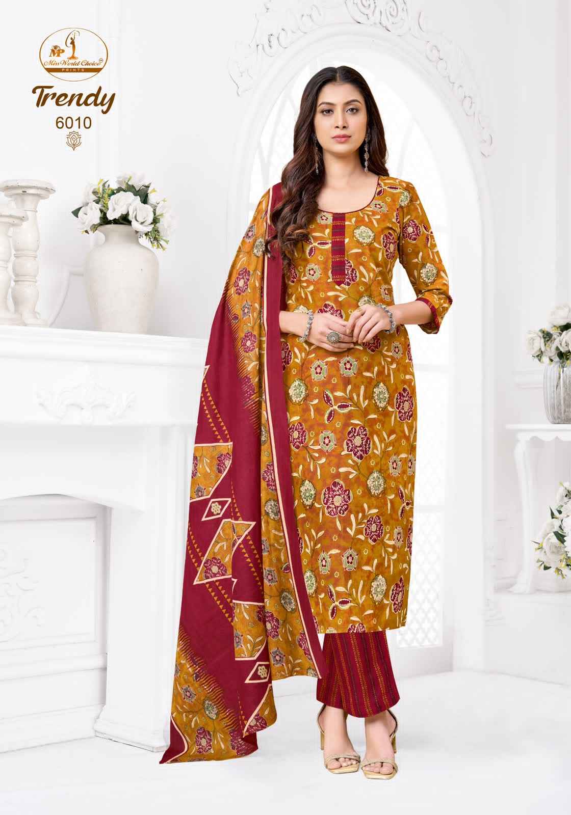MISS WORLD TRENDY VOL-6 PURE COTTON PRINTED READYMADE SUIT