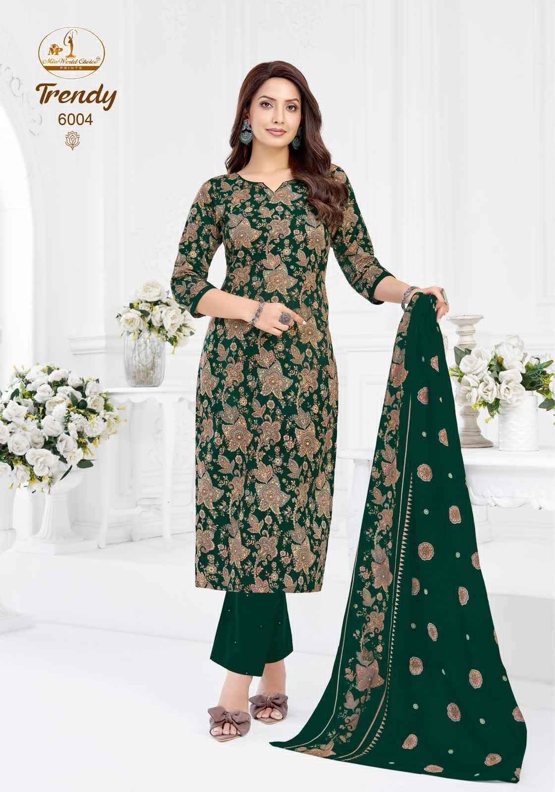 MISS WORLD TRENDY VOL-6 PURE COTTON PRINTED READYMADE SUIT