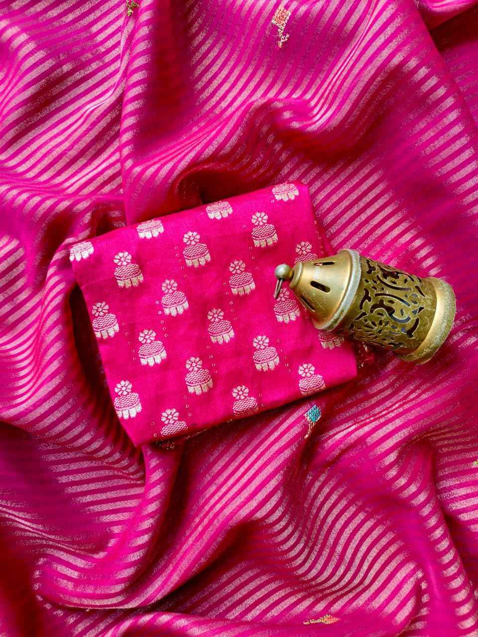 PURE CHIFFON NEEDLE EMBROIDED WORK SAREE 