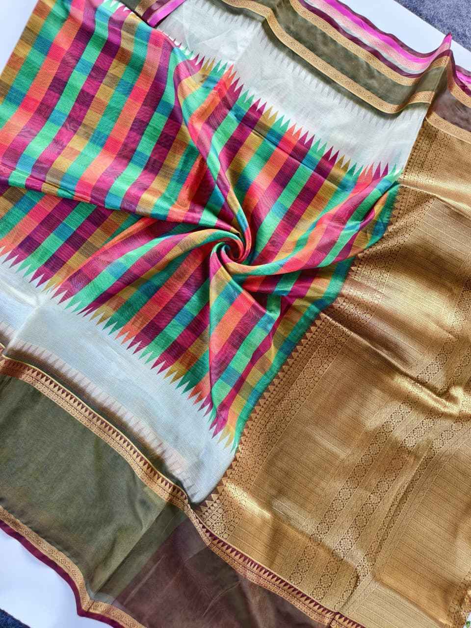PURE SOFT KOTA SATIN BENTEX BORDER SAREE 
