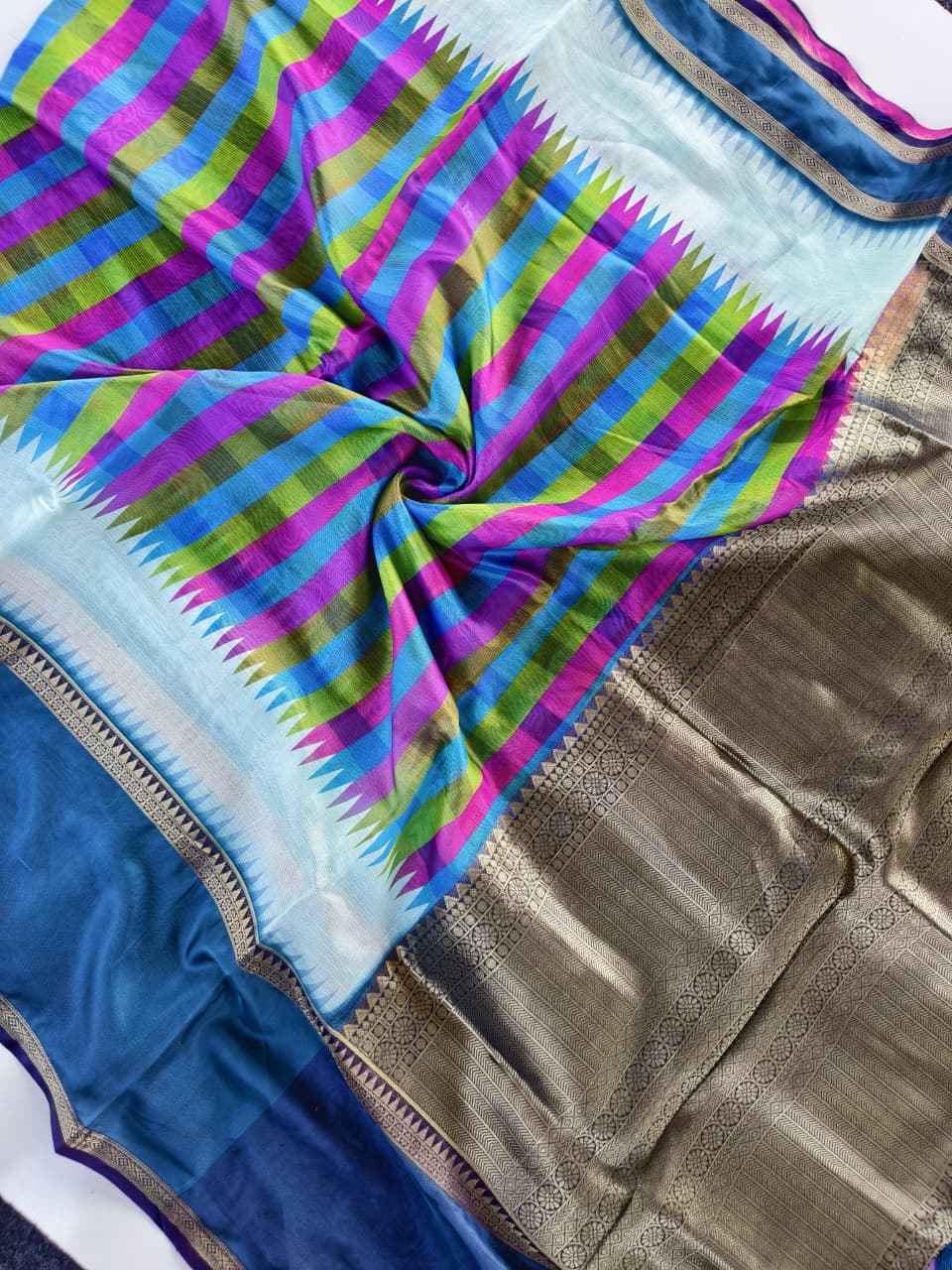 PURE SOFT KOTA SATIN BENTEX BORDER SAREE 