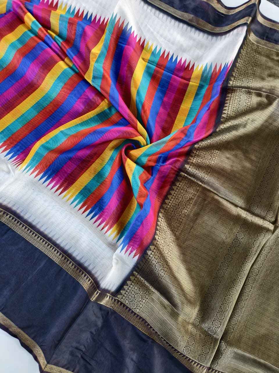PURE SOFT KOTA SATIN BENTEX BORDER SAREE 