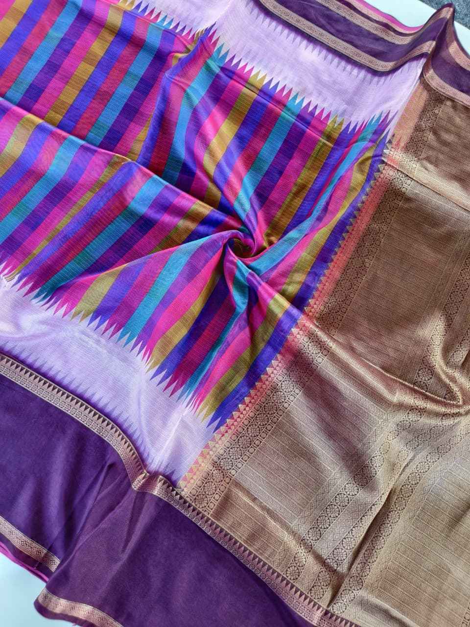 PURE SOFT KOTA SATIN BENTEX BORDER SAREE 