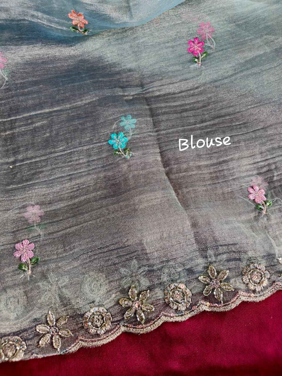 PURE SALSA EMBORIDED MOTTIFS WORK SAREE