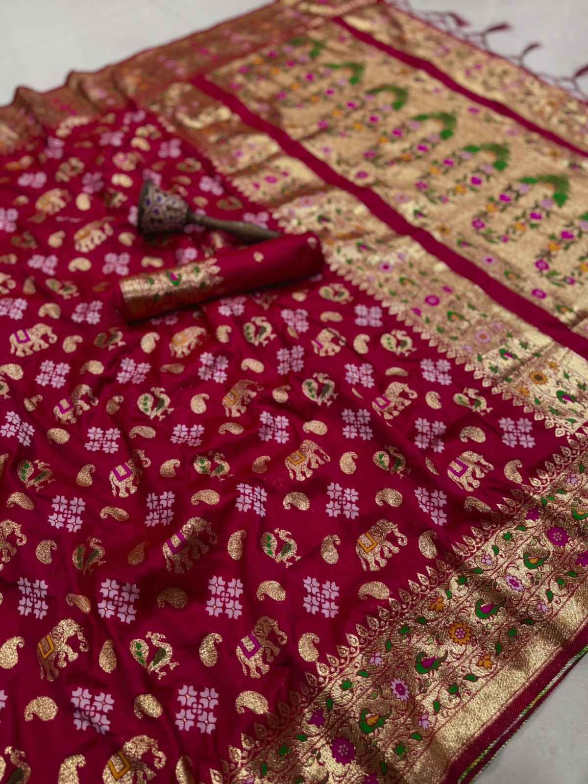 PURE SOFT KANCHIVRAM PETHANI SILK ZARI WEAVING NITA AMBANI SAREE