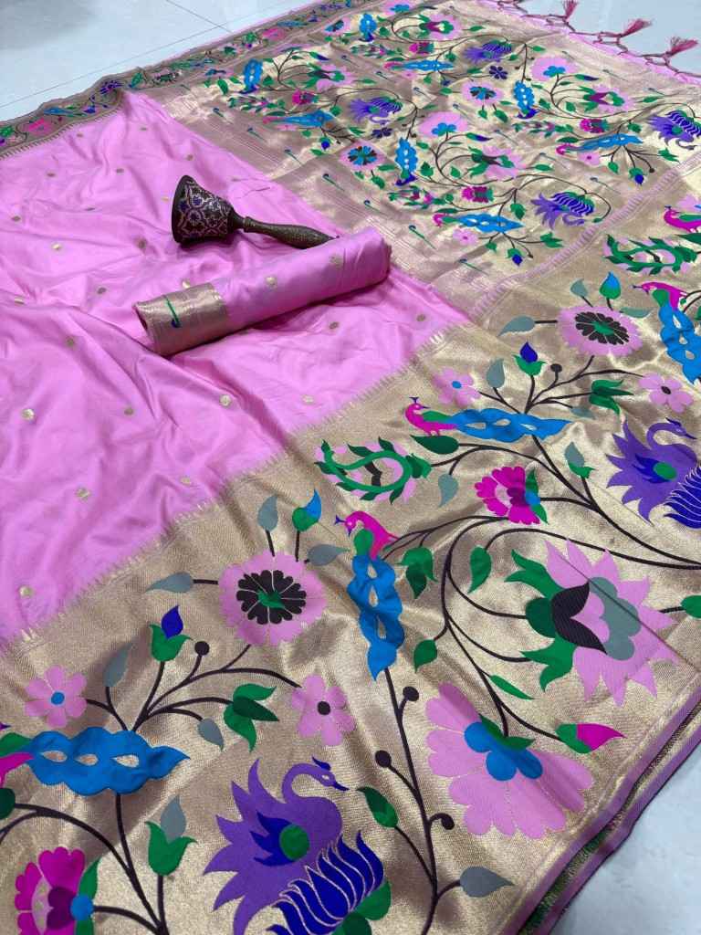 PURE SOFT KANCHIVRAM PETHANI SILK ZARI WEAVING SAREE 2