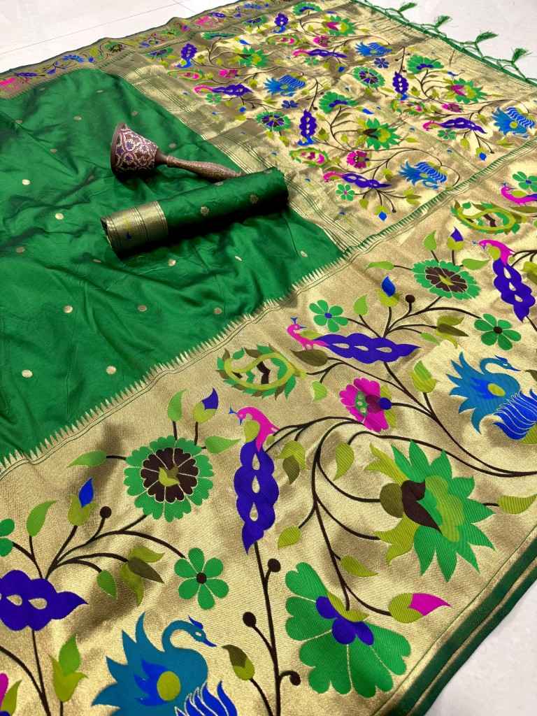 PURE SOFT KANCHIVRAM PETHANI SILK ZARI WEAVING SAREE 2