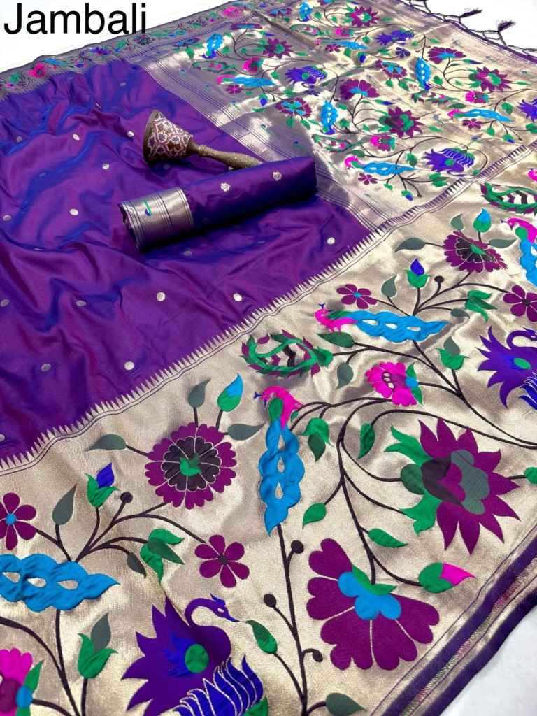 PURE SOFT KANCHIVRAM PETHANI SILK ZARI WEAVING SAREE 2