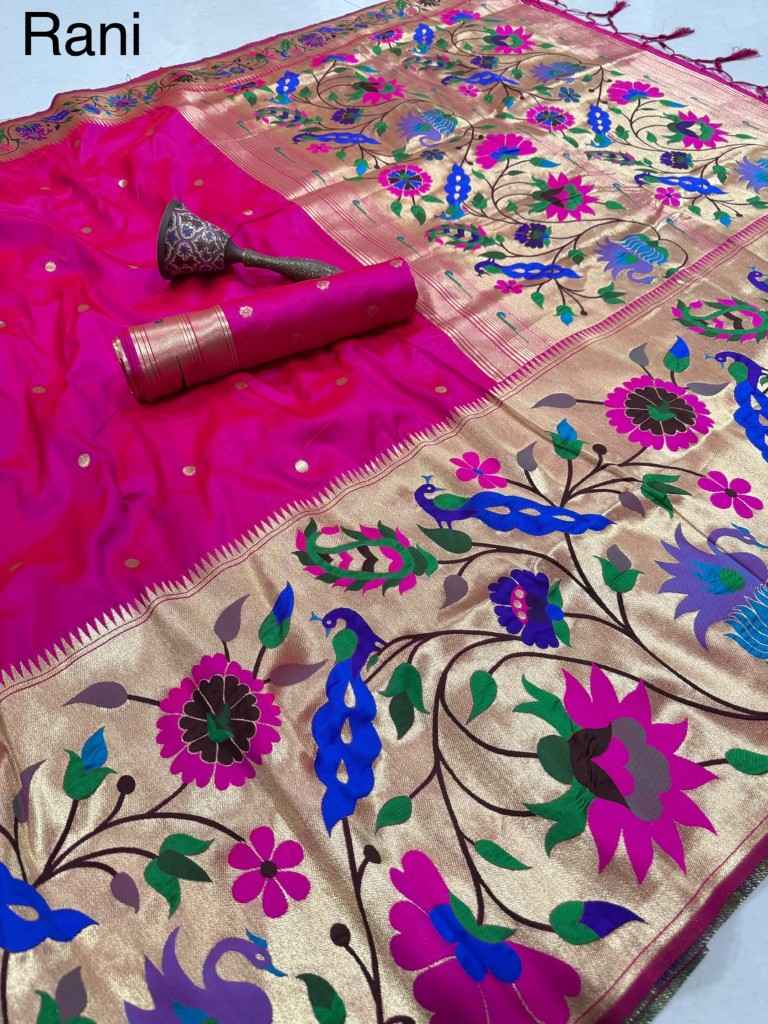 PURE SOFT KANCHIVRAM PETHANI SILK ZARI WEAVING SAREE 2