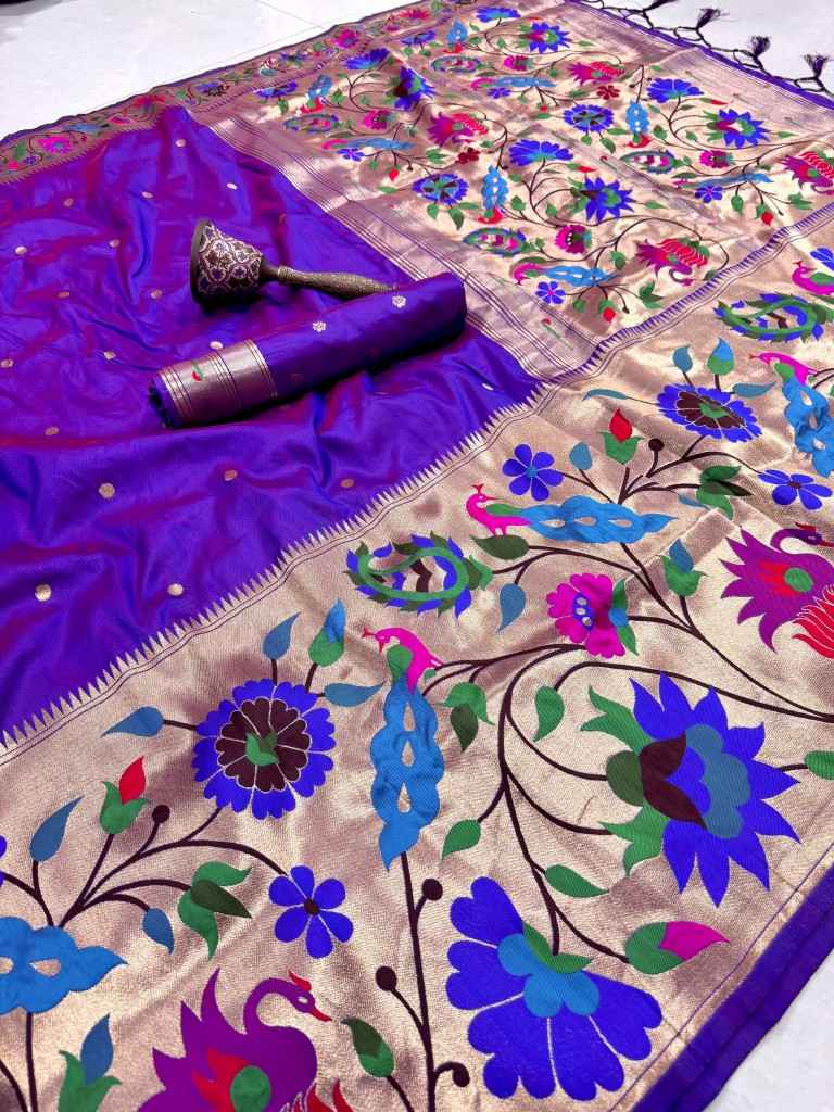 PURE SOFT KANCHIVRAM PETHANI SILK ZARI WEAVING SAREE 2