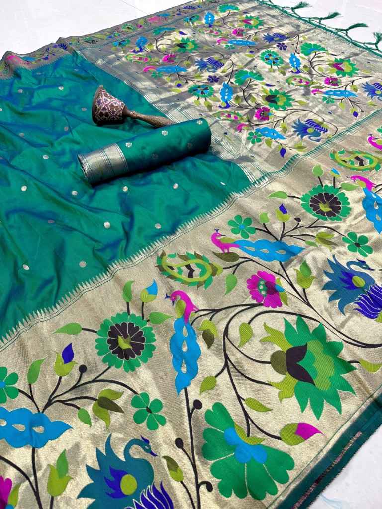PURE SOFT KANCHIVRAM PETHANI SILK ZARI WEAVING SAREE 2