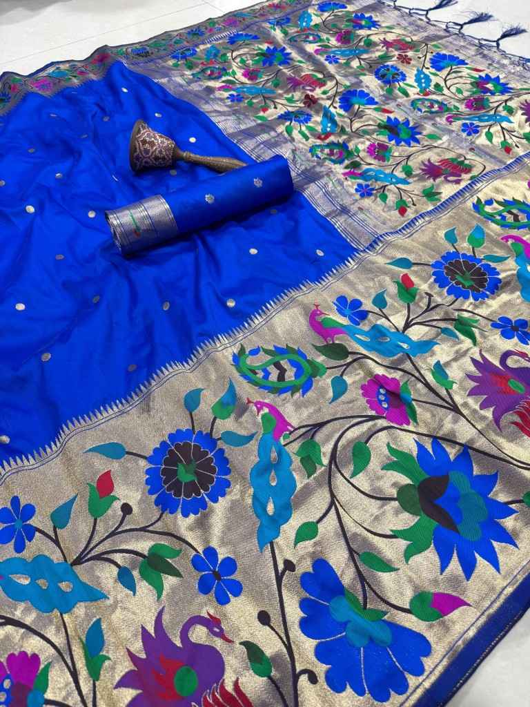 PURE SOFT KANCHIVRAM PETHANI SILK ZARI WEAVING SAREE 2