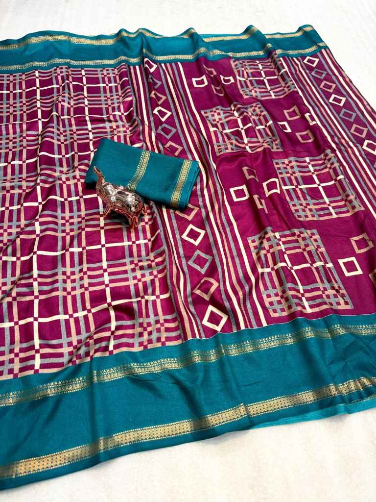 PURE SOFT TUSSAR KASHMIRI PRINT SAREE