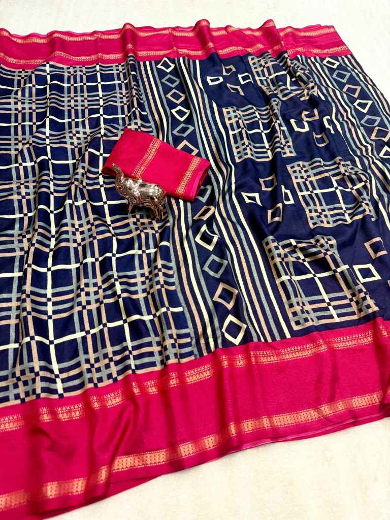 PURE SOFT TUSSAR KASHMIRI PRINT SAREE