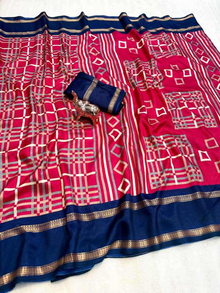 PURE SOFT TUSSAR KASHMIRI PRINT SAREE