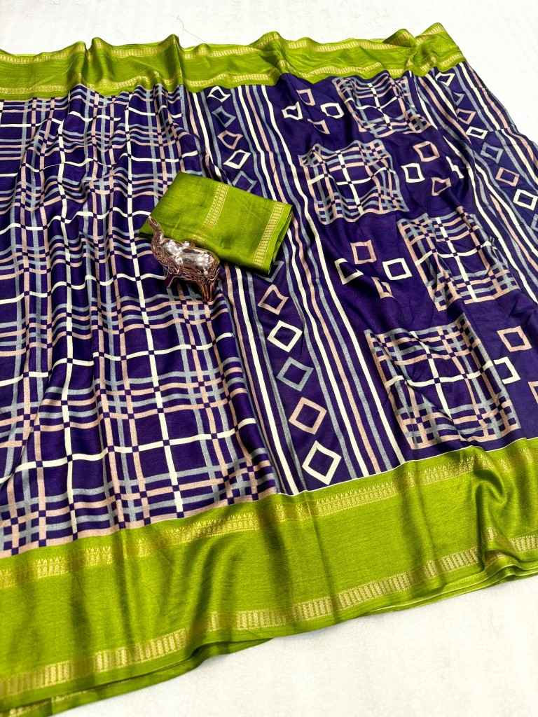 PURE SOFT TUSSAR KASHMIRI PRINT SAREE