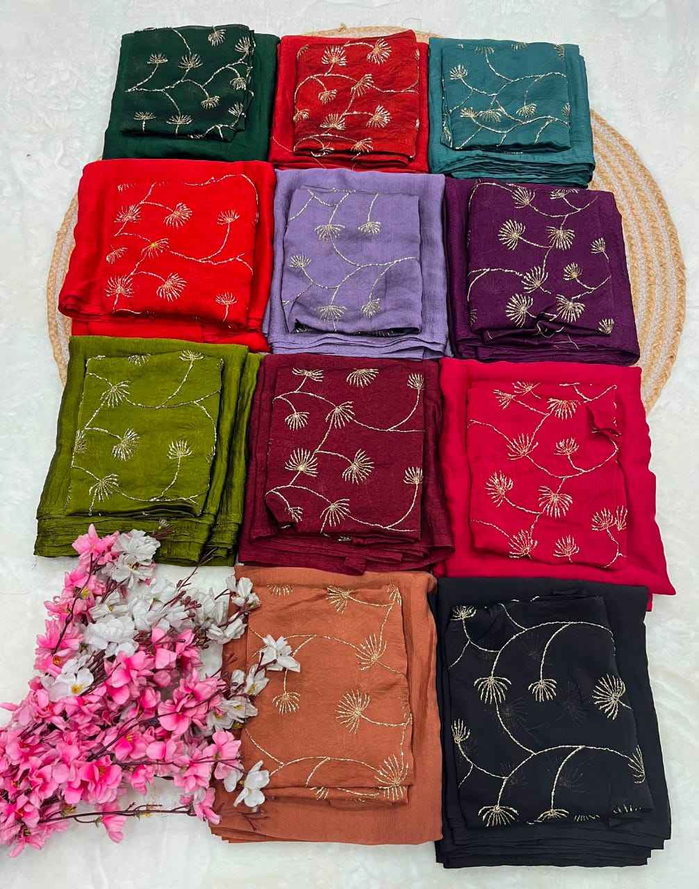 RANGOLI CRUSH PLAIN DESIGNER SAREE