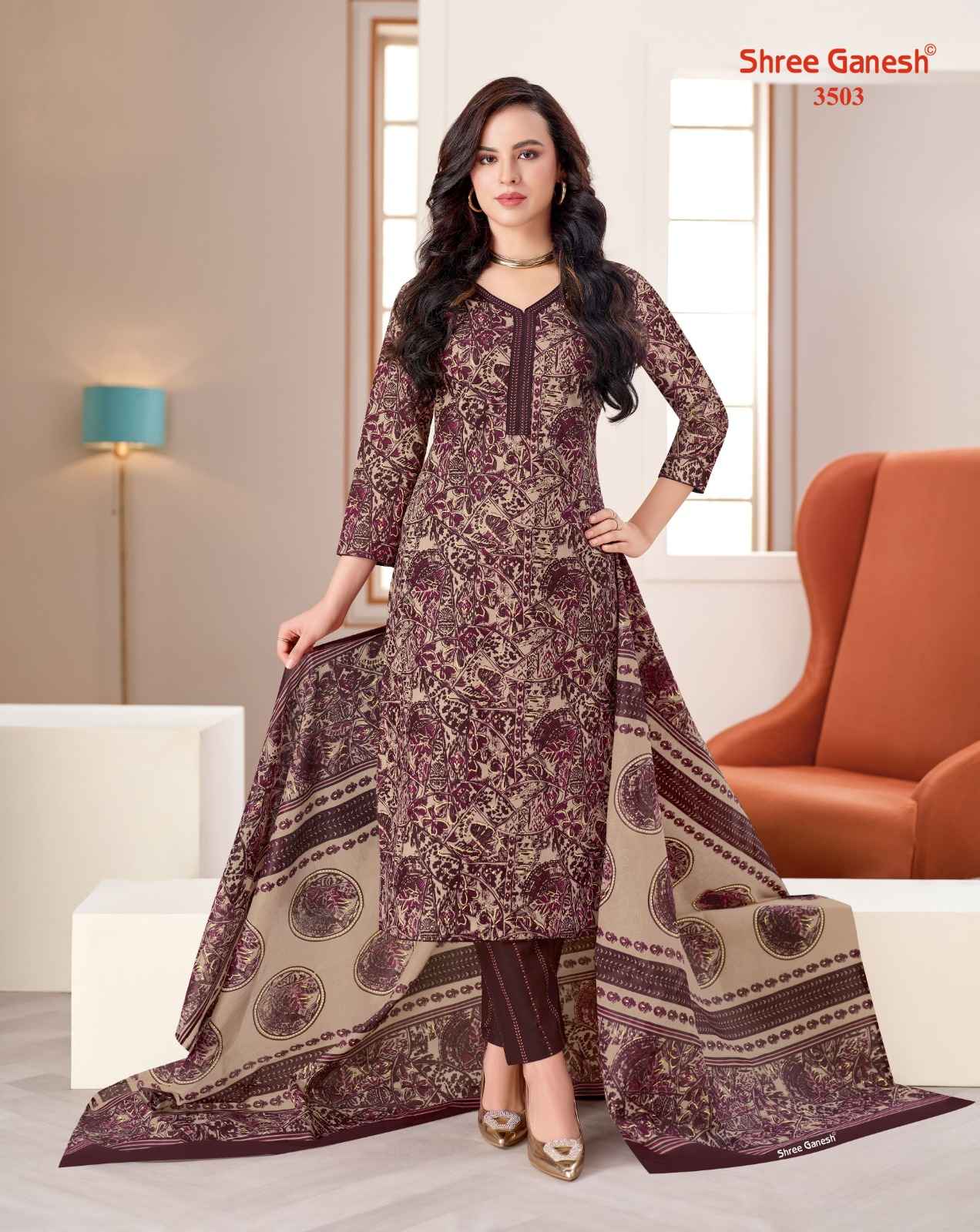 SHREE GANESH SAMAIRA VOL-25 PURE COTTON PRINTED DRESS MATERIAL 