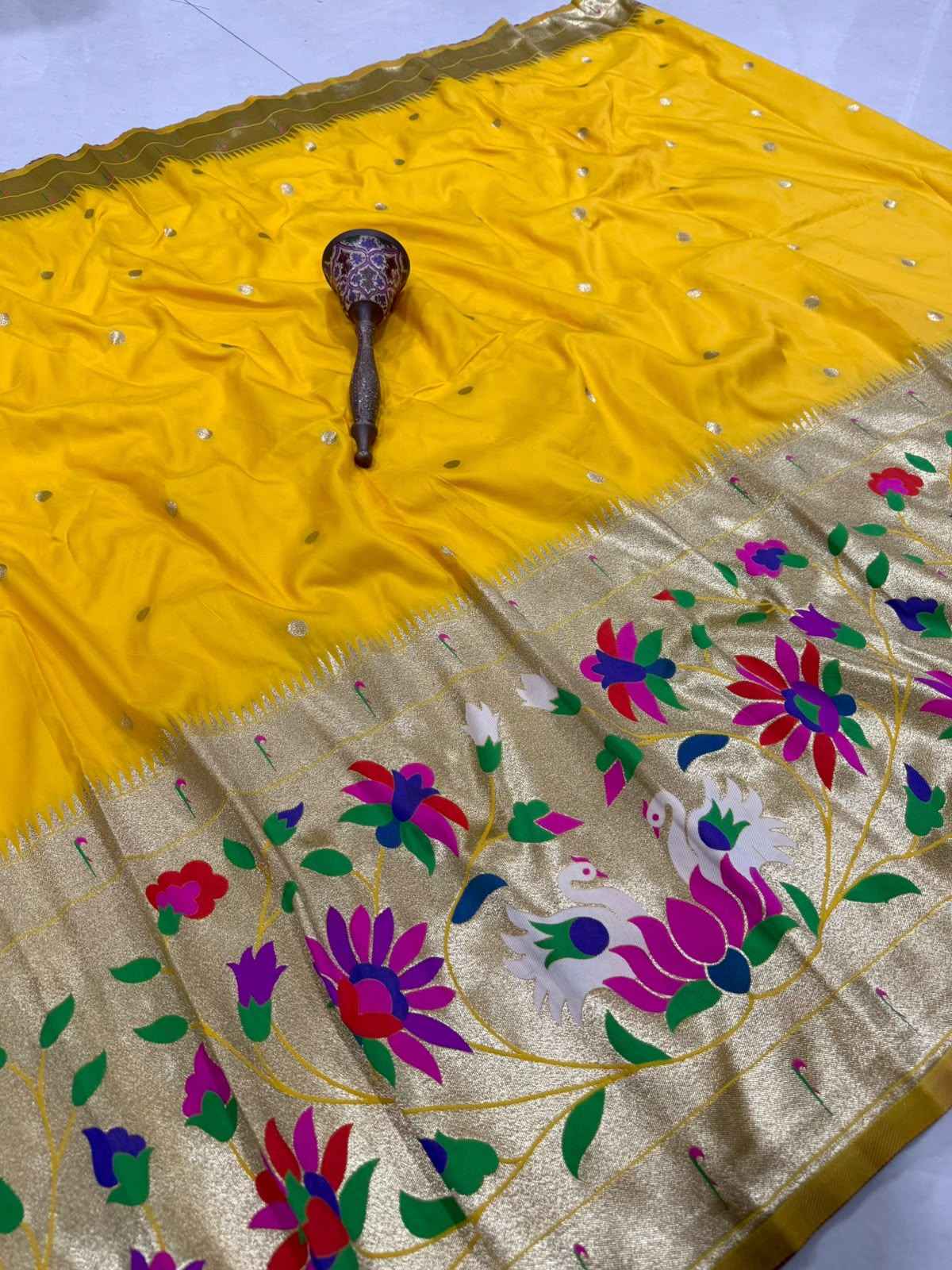 SOFT BANARASI PAITHANI SILK ZARI WEAVING UNSTICH LAHENGA CHOLI 2