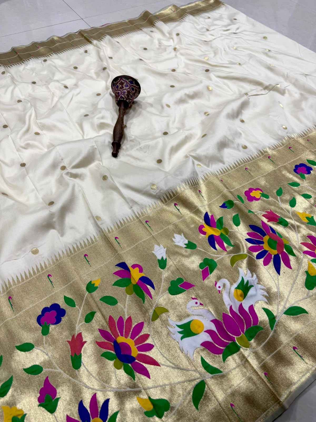 SOFT BANARASI PAITHANI SILK ZARI WEAVING UNSTICH LAHENGA CHOLI 2