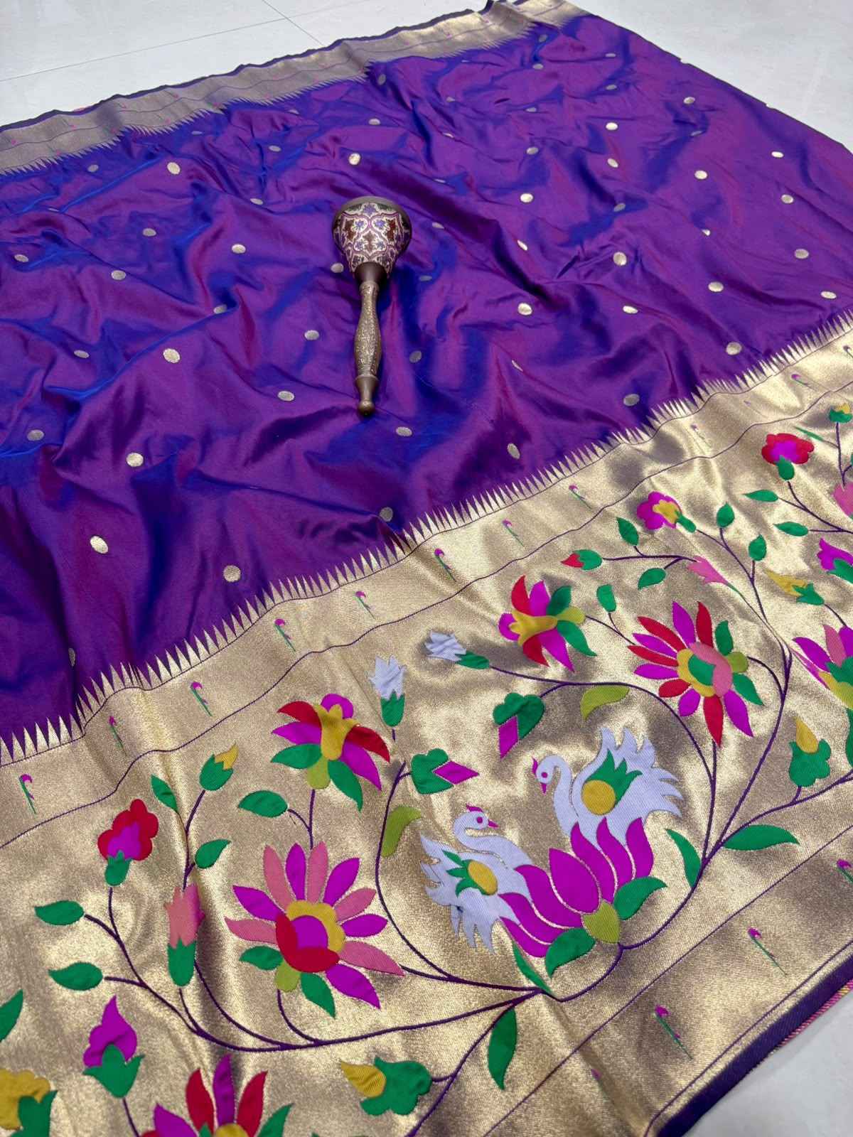 SOFT BANARASI PAITHANI SILK ZARI WEAVING UNSTICH LAHENGA CHOLI 2