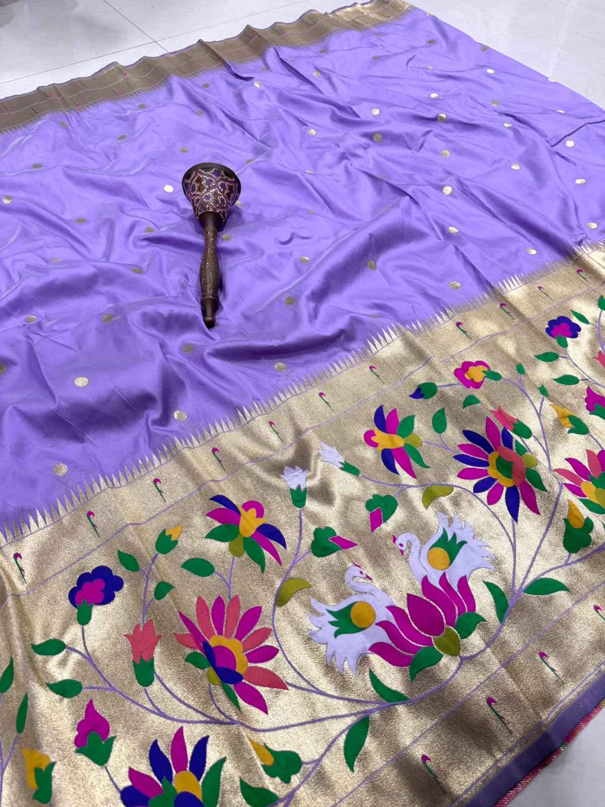 SOFT BANARASI PAITHANI SILK ZARI WEAVING UNSTICH LAHENGA CHOLI 2