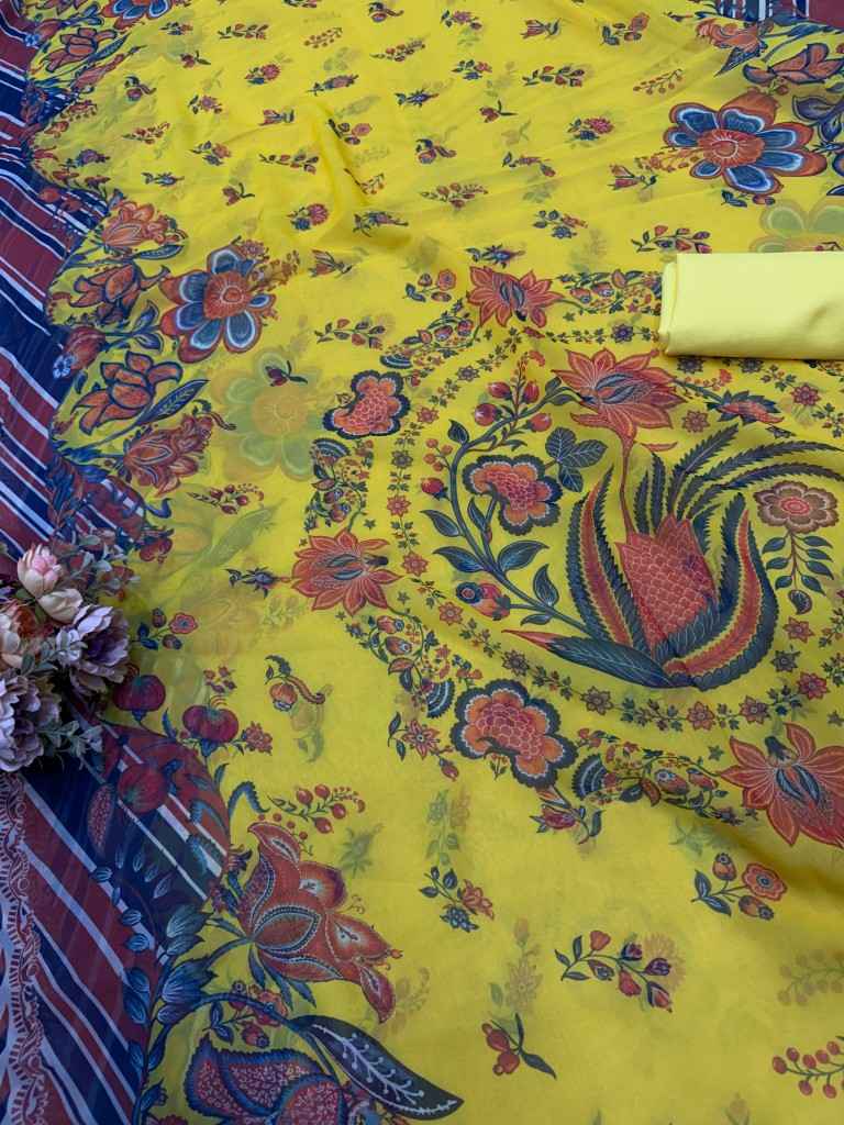 SOFT FOX GEORGETTE FANCY SAREE