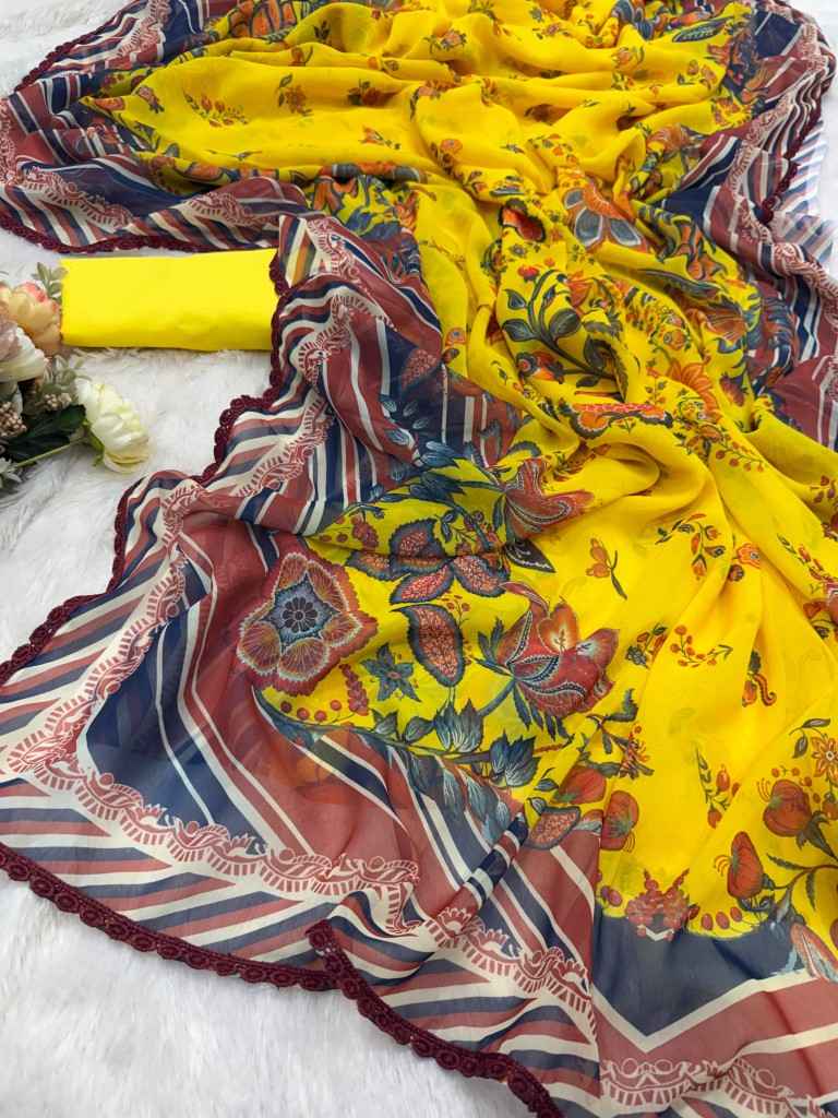SOFT FOX GEORGETTE FANCY SAREE